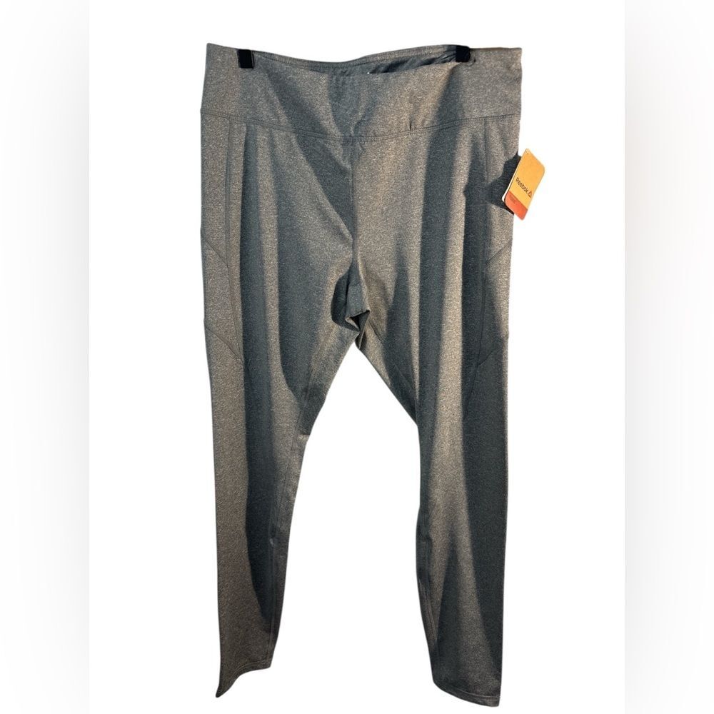 NWT Reebok Quick Tight Full Length Legging Gray Heather Pockets size XL